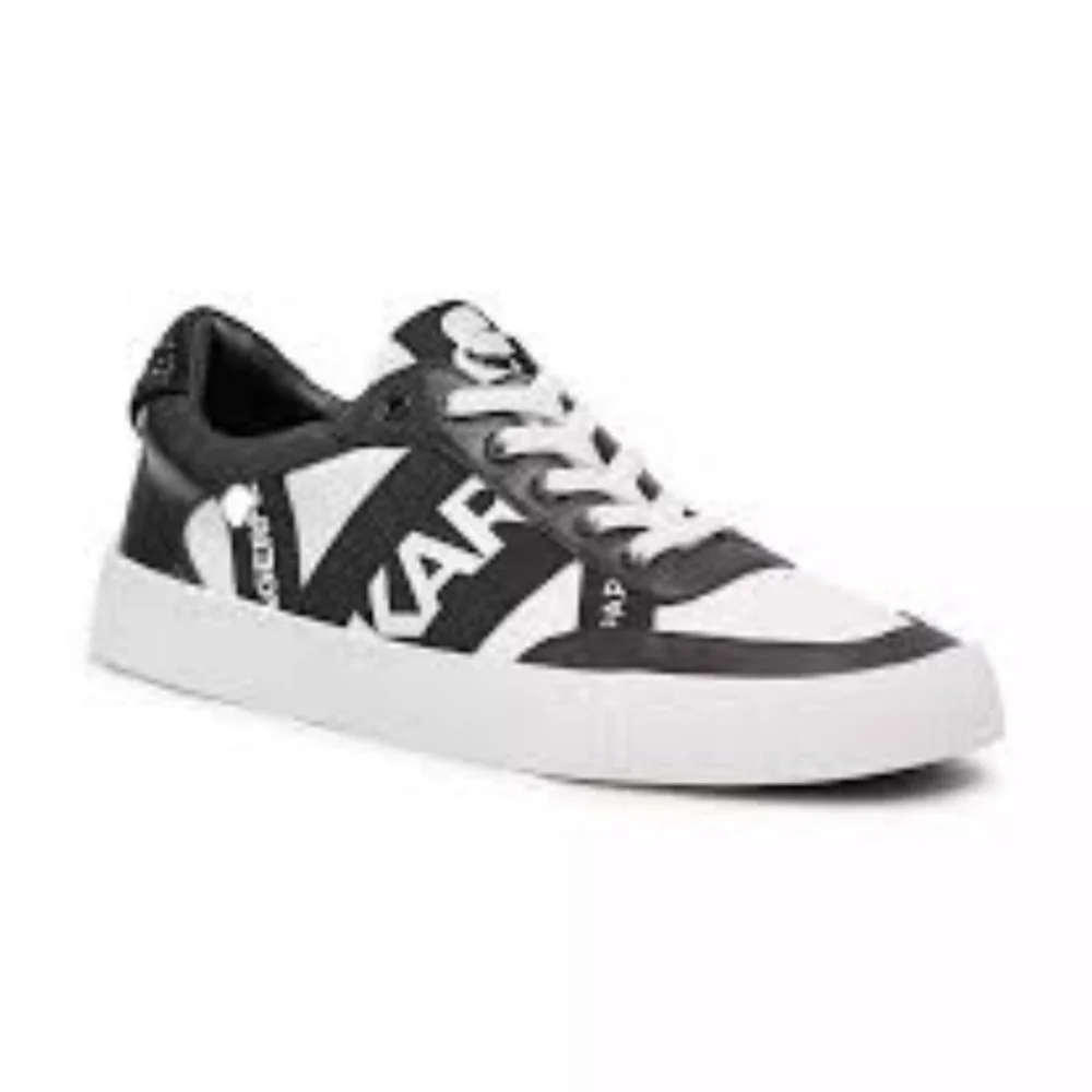 MICROSUEDE AND TUMBLED PU UPPER •KARL LAGERFELD LOGO PRINTED UPPER DETAIL •RHINE - Picture 2 of 6